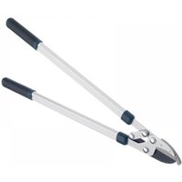 Bulldog Evergreen Compound Anvil Lopper with silver handles and black grips, featuring a robust cutting head.