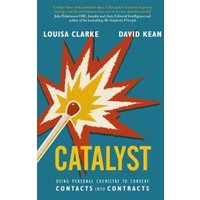 "Catalyst book with blue cover, matchstick illustration, and authors Louisa Clarke, David Kean in bold text"