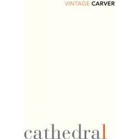 "Minimalist book cover for 'Cathedral' with white background and subtle text in gray and orange."