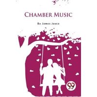 "Chamber Music book cover, silhouette of couple on swing under tree with falling leaves, white and purple theme"