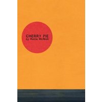 Orange book cover with red circle, titled "Cherry Pie" by Hollis McNicol, dark blue strip at the bottom.