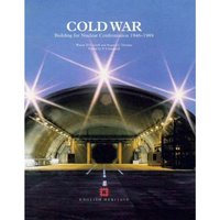 "Cold War book with a cover showing a lit military hangar at night, stars in the sky, and bold white title text"