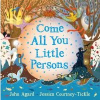 Children's book "Come All You Little Persons" with colorful woodland and sea creatures on the cover.