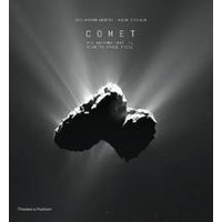 Black and white book cover titled "Comet" featuring a detailed image of a comet with bright light rays.