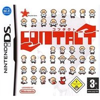 Nintendo DS game "Contact" cover with cartoon characters and bold red title.