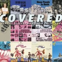 "Collage of classic album covers with bold 'COVERED' text overlay, featuring diverse music and art styles."