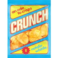 "Blue Crunch snack bag with large yellow text, featuring crispy potato chips and red accents on the packaging"