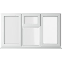 White uPVC window with double glazing, top, left, and right hung sections, dimensions 1770mm x 1190mm, clear glass.