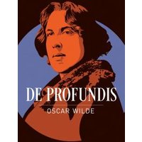 "De Profundis book cover featuring an orange-toned portrait of Oscar Wilde against a blue circle on a dark background"
