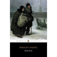 Penguin Classics edition of "Dead Souls" by Nikolay Gogol, featuring two figures in dark coats on a snowy landscape.