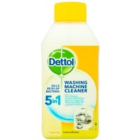 Dettol Lemon Breeze Washing Machine Cleaner 250ml, yellow cap, white and yellow label with green logo and washing machine image.