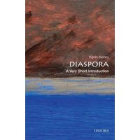 Book cover for "Diaspora: A Very Short Introduction" by Kevin Kenny, featuring abstract red and blue artwork.