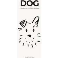 White book cover titled "DOG" with a simple black line drawing of a dog's face.