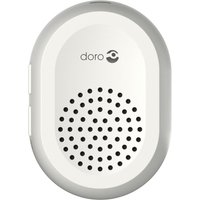 White Doro Hemma Chime with oval shape, perforated speaker grille, and logo on top.