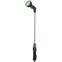 Draper 60cm garden spray lance with green nozzle, black grip handle, and silver metal shaft.