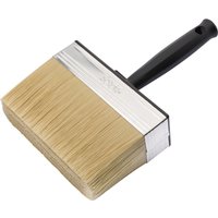 Draper Ceiling-Paste Brush, 150mm with beige bristles, black handle, and metal ferrule.
