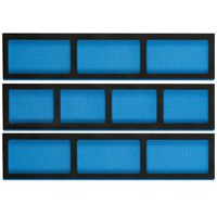 Black and blue EVA foam insert with rectangular compartments for organizing tools in a full drawer setup.