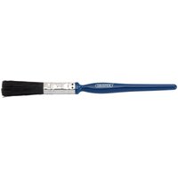 Blue-handled Draper paintbrush, 12mm, with black bristles and a silver ferrule.