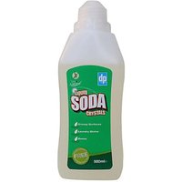 Clear bottle of Dri Pak Liquid Soda Crystals 500ml with green label and white cap.
