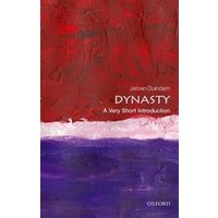 Red and purple abstract cover of "Dynasty: A Very Short Introduction" by Jeroen Duindam, published by Oxford.