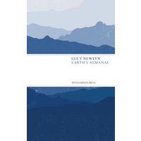 "Earth's Almanac" book by Enitharmon Press, cover with blue mountain silhouettes and minimalist design.