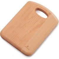 Beech wood chopping board with rounded edges and handle, 28cm, by ecoLiving.