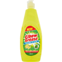 Elbow Grease Lemon Detergent 600ml, yellow bottle with green and red label, pump top.