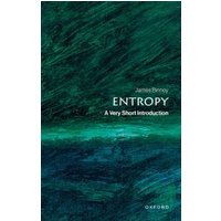 "Green and blue abstract cover of 'Entropy: A Very Short Introduction' by Oxford, featuring swirling patterns."