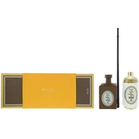 Brown Etro Oud Diffuser 500ml with ornate label, black reeds, and yellow packaging box.