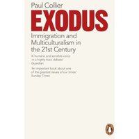 "Book titled 'Exodus' by Paul Collier, white cover with red and black text, Penguin logo at bottom."