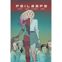 Comic book "Failsafe" by Vault Comics, cover showing a woman split into soldier and civilian attire, holding a gun.