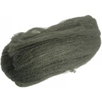 Steel wool bundle, super fine grade 0000, dark gray fibers, compact and elongated shape, 450g by Faithfull.
