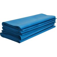 Blue heavy-duty rubble sacks by Faithfull, folded and stacked, durable plastic material.