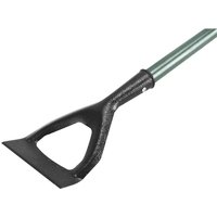 Faithfull Essentials Dutch Hoe with green metal handle and black steel blade for gardening.