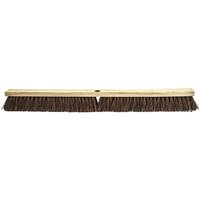 Faithfull Natural Bassine Platform Broom Head with wooden base and dense brown bristles.