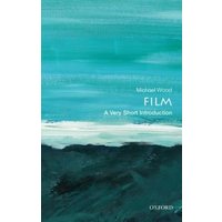 "Book titled 'Film: A Very Short Introduction' by Michael Wood, with a teal and black abstract cover design."