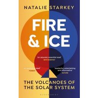 "Fire and Ice book by Natalie Starkey, featuring a bold red and blue cover with circular design elements"