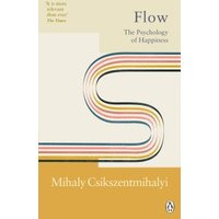 Beige book cover titled "Flow" with multicolored wavy lines and author Mihaly Csikszentmihalyi's name.