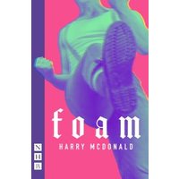 Book cover for "Foam" by Harry McDonald, featuring a dynamic kick in green and purple tones against a pink background.