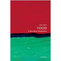 Red and green cover of "Food: A Very Short Introduction" by John Krebs, published by Oxford University Press.