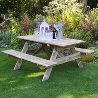 Forest Small Rectangular Wooden Garden Picnic Table 5'x5' - image 2