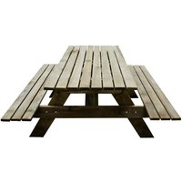 Forest Small Rectangular Wooden Garden Picnic Table 5'x5' - image 3