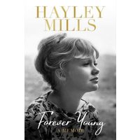 Black and white book cover of "Forever Young" featuring a side profile of a woman with short hair.