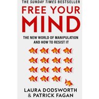 "Book 'Free Your Mind' with goldfish pattern, white background, red and black text by Laura Dodsworth & Patrick Fagan"