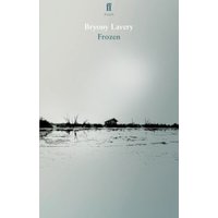 "Book cover of 'Frozen' by Byron Lavery, featuring a desolate landscape with bare trees and a foggy sky."