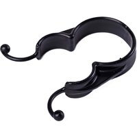 Black plastic plant support clip with easy twist design and rounded ends, 50 pack by Garden Gear.