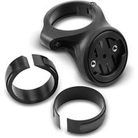 Black Garmin Varia Radar seat post mount with quarter-turn design and two adjustable clamp rings.