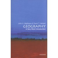Blue and brown cover of "Geography: A Very Short Introduction" by John A. Matthews and David T. Herbert.
