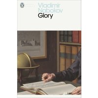 "Paperback book 'Glory' by Vladimir Nabokov, cover showing a person reading at a desk with bookshelves in background"