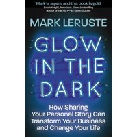 "Glow in the Dark book by Mark Leruste, black cover with neon blue title and white subtitle text"